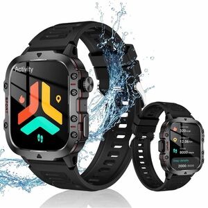 NEW Bluetooth Fitness Smart Watch with Blood Pressure Monitoring & Calling Black